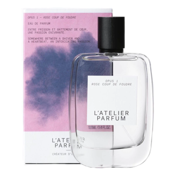 Rose Coup de Foudre 50ml perfume by L'Atelier Parfum – Floral and Woody fragrance bottle