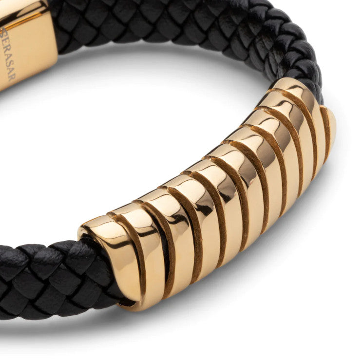 Leather bracelet “Helix” - Gold